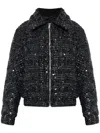 Add Sequin Zip-fastening Jacket In Black