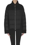 Add Bomber Style Down Jacket In Black