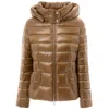 Add Down Jacket With Removable Hood  In Brown