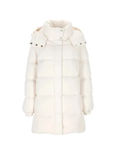 Add Butter Yellow Amadeus Hooded Down Coat In Neutral