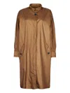 Add Button-fastening Patch-pocket Coat In Multi