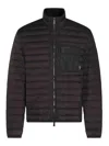 Add Quilted Black Jacket With High Collar In Negro