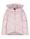 Add Chevron-quilted Puffer Jacket In Pink
