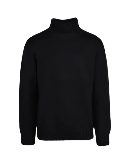 Add Classic Turtleneck Sweater In Extrafine Merino Wool In Black