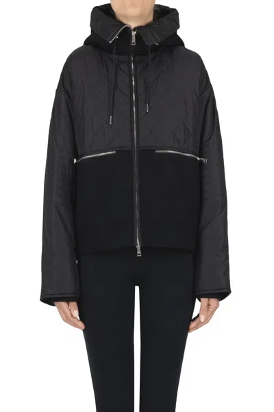 Add Cloth Inserts Down Jacket In Black