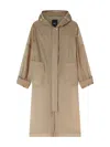 ADD LONG BEIGE PARKA WITH HOOD