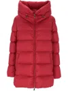 Add Women's Hooded Quilted Down Jacket In Cortina Red
