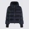 Add Short Down Cape In Blue