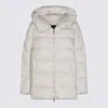Add Hooded Puffer Coat In White