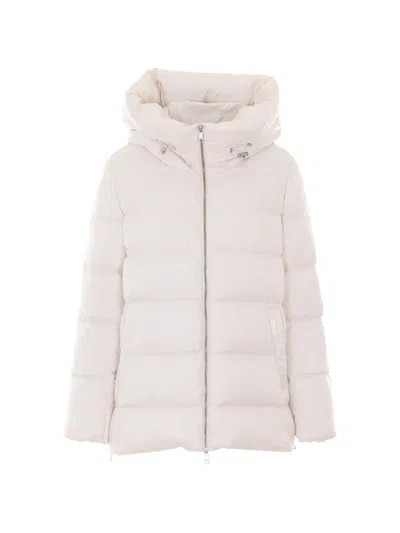 Add Cocoon Hooded Puffer Jacket In White