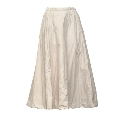 Add Cocoon Logo Flare Ped Maxi Skirt In Neutral
