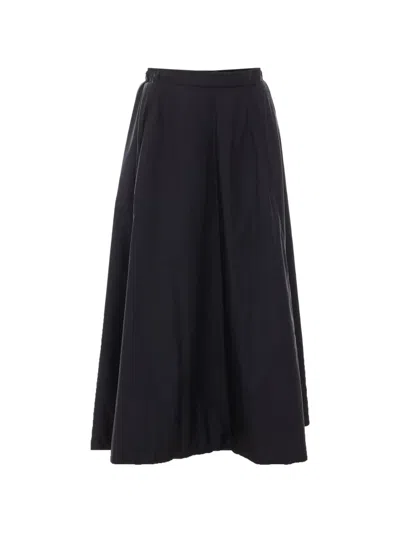 Add Cocoon Midi Skirt In Black