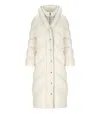 Add Cocoon Rice Long Down Jacket In White