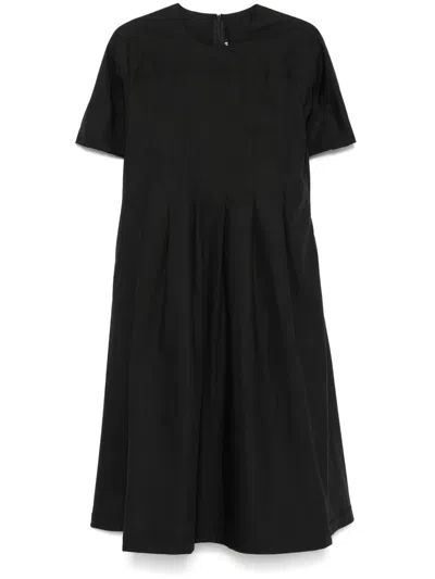 Add Cotton Midi Dress In 黑色