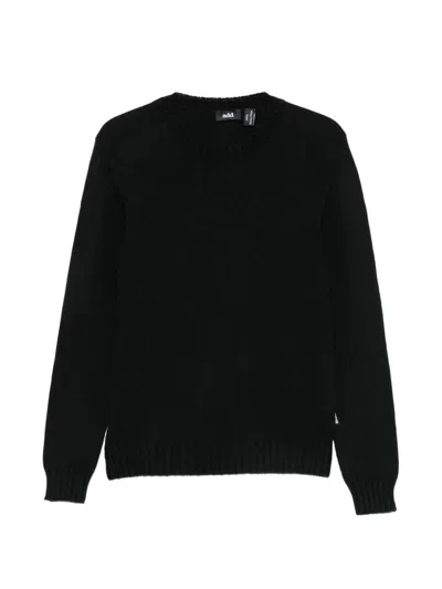 Add Crew-neck Sweater In Black