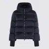 Add Short Down Cape In Blue