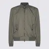 Add High Neck Bomber Jacket In Green