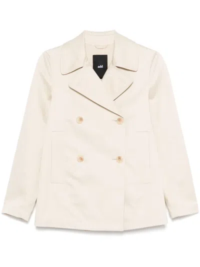Add Double-breasted Jacket In Beige