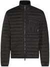 Add Quilted Black Jacket With High Collar In Black
