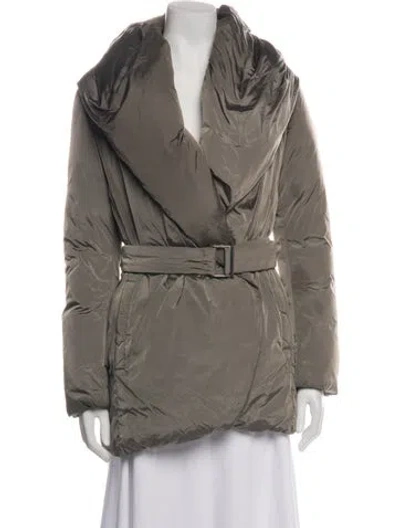 Pre-owned Add Down Coat In Green