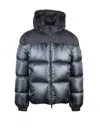 Add Blue Puffer Glossy Finish Polyamide Down Jacket In Blue