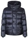 Add Hooded Puffer Jacket In Blue