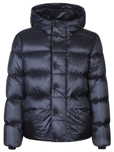 Add Hooded Puffer Jacket In Blue