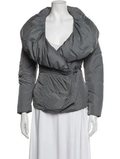 Pre-owned Add Down Jacket In Grey
