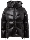 Add Down Jacket With Hood And Logo  In Nero