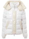 Add Down Jacket With Removable Hood  In Bianco