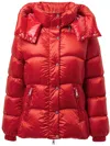 Add Down Jacket With Removable Hood  In Rosso