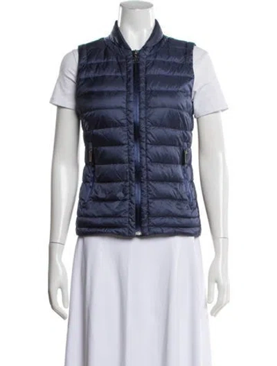 Pre-owned Add Down Vest In Blue