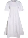 Add White Cotton Midi Dress