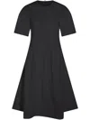 Add Black Concealed Zip Dress In Black