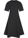 Add Black Concealed Zip Dress In Black