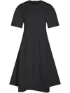 Add Black Concealed Zip Dress In Black