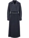 Add Panelled Trench Coat In Blue