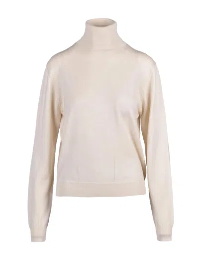 Add Extrafine Merino Wool Turtleneck With High Neck Design In Gray