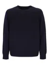 Add Fine Knit Wool Sweatshirt In Blue