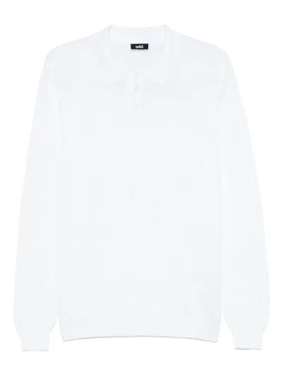 Add Fine-knitted Polo Shirt In White