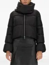 Add Funnel-neck Puffer Jacket In Black
