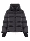 Add Funnel-neck Zip-fastening Puffer Jacket In Black