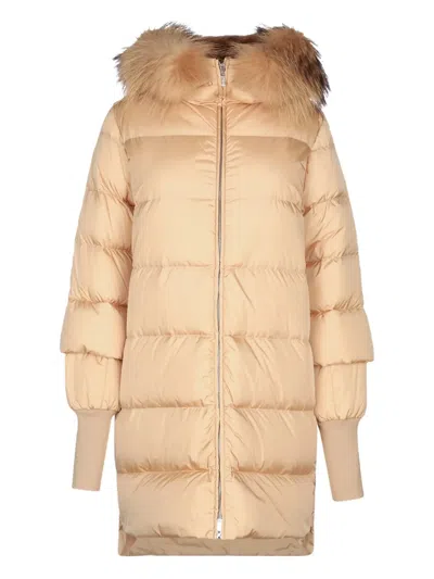 ADD FUR-TRIMMED QUILTED COAT
