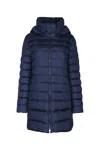 Add Hooded Quilted Coat In Blue