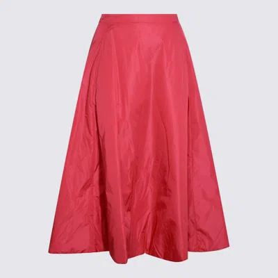 Add Logo-embroidered A-line Skirt In Multi