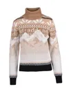 Add Gradient Turtleneck Sweater With Geometric Pattern In Multi