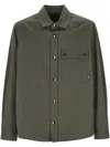 Add Gabardine Overshirt With Loose Fit In Green