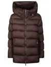 Add High-collar Down Polyester Jacket In Brown