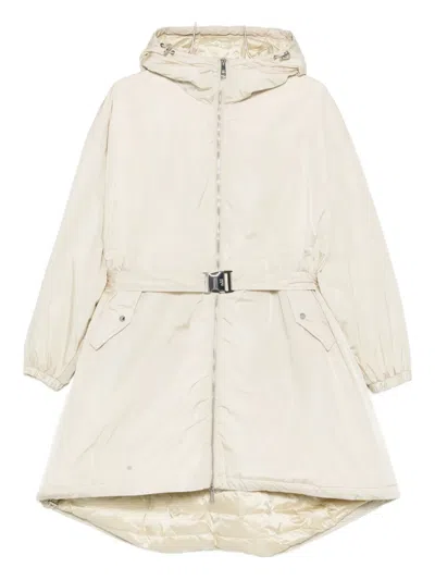 Add Hooded Belted Coat In Neutral
