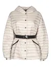 Add Hooded Belted Jacket In White